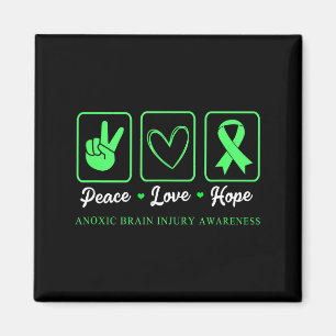 Peace Love Hope Anoxic Brain Artwork Magnet