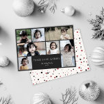 Peace Love Hope Black Photo Christmas Holiday Card<br><div class="desc">Share all your favourite photos to your family and loved ones to celebrate the holidays and the new year. Greeting: Peace,  love & hope.</div>