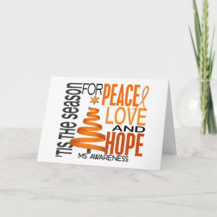 Peace Love Hope Christmas Holiday MS Card