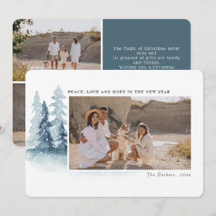 Peace Love Hope Christmas Holiday Photo Card