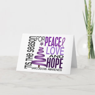 Peace Love Hope Christmas Holiday Sarcoidosis Card