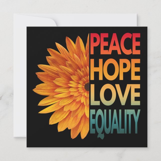 PEACE LOVE HOPE EQUALITY   (Front)
