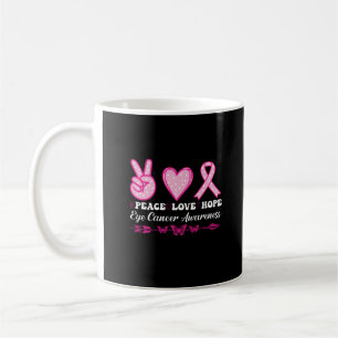 peace love hope eye breast cancer awareness coffee mug