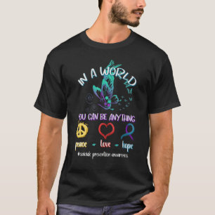 Peace Love Hope Happy Suicide Prevention Awareness T-Shirt
