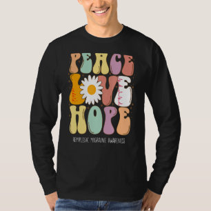 Peace Love Hope Hemiplegic Migraine Awareness T-Shirt