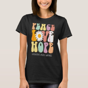 Peace Love Hope Huntington's Disease Awareness T-Shirt