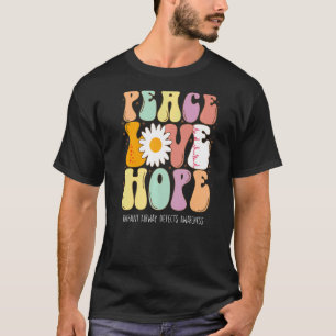 Peace Love Hope Infant Airway Defects IAD Awarenes T-Shirt