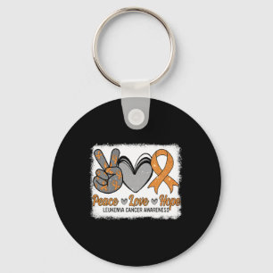 Peace Love Hope Leukaemia Awareness Month Warrior Key Ring