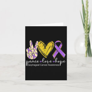 Peace Love Hope Oesophageal Cancer Awareness Wear Card