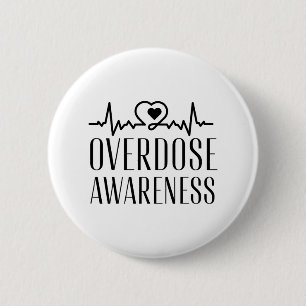 Peace Love Hope Purple Ribbon Drug Overdose Awaren 6 Cm Round Badge