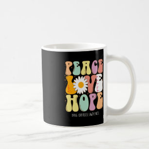 Peace Love Hope Purple Ribbon Drug Overdose Awaren Coffee Mug