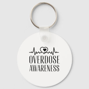 Peace Love Hope Purple Ribbon Drug Overdose Awaren Key Ring