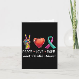Peace Love Hope Suicide Prevention Awareness Men W Card