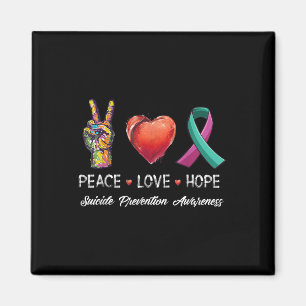 Peace Love Hope Suicide Prevention Awareness Men W Magnet
