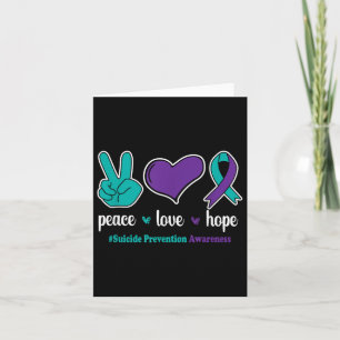 Peace Love Hope - Suicide Prevention Awareness Rib Card
