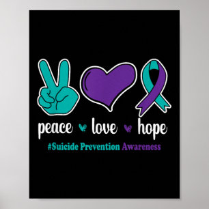 Peace Love Hope - Suicide Prevention Awareness Rib Poster