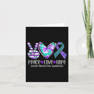 Peace Love Hope Suicide Prevention Awareness Tie D Card