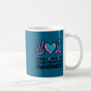 Peace Love Hope Suicide Prevention Tie Dye Awarene Coffee Mug