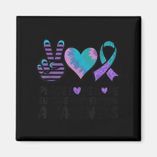 Peace Love Hope Suicide Prevention Tie Dye Awarene Magnet