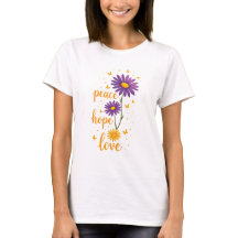 Peace Love Hope T-Shirt Inspirational Positivity