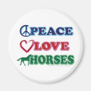 Peace-Love-Horses Magnet