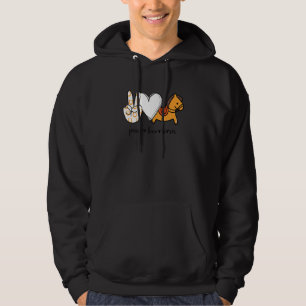 Peace Love Horses Peace Hand Sign Horses Animal Hoodie