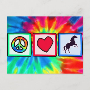 Peace, Love, Horses Postcard