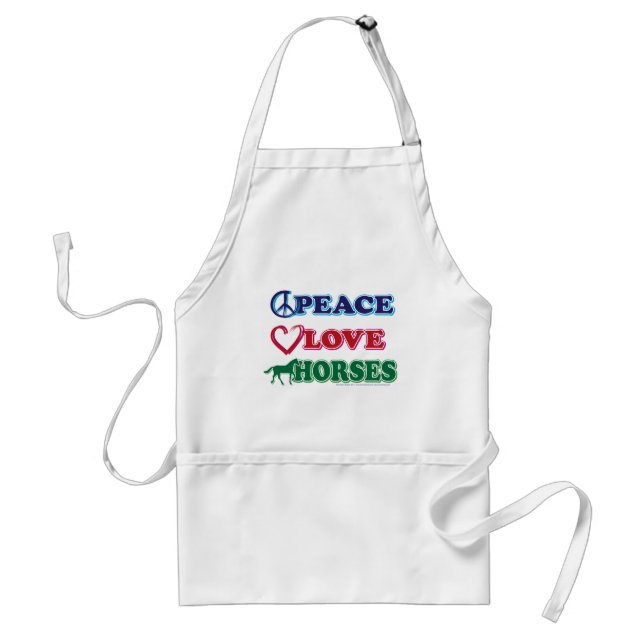 Peace-Love-Horses Standard Apron (Front)