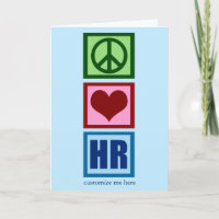 Peace Love HR Personalised Human Resources Blue