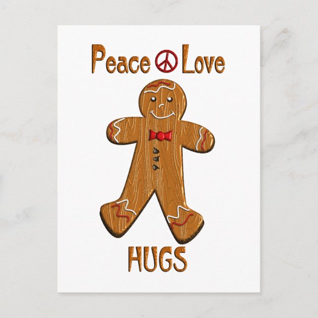 Peace Love Hugs Postcard (Front)