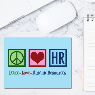 Peace Love Human Resources HR Postcard