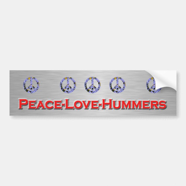 Peace-Love_Hummers Bumper Sticker (Front)