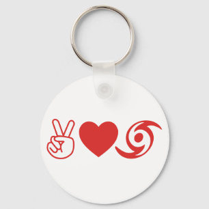Peace Love Hurricane Key Ring