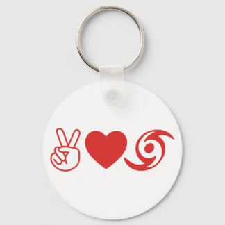 Peace Love Hurricane Key Ring