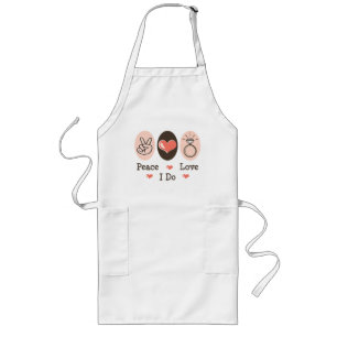 Peace Love I Do Bridal Apron