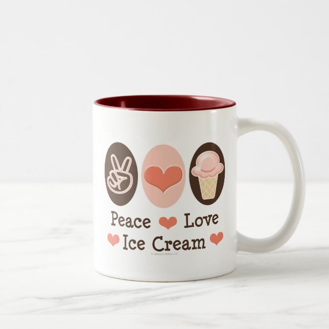 Peace Love Ice Cream Mug (Right)