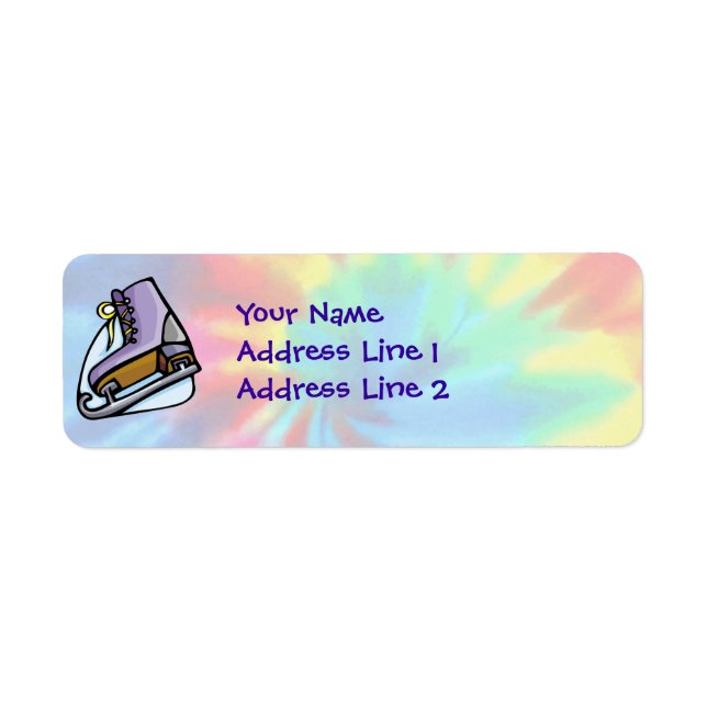 Peace, Love, Ice Skate Return Address Label (Front)