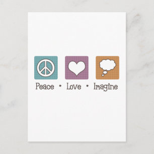 Peace Love Imagine Postcard