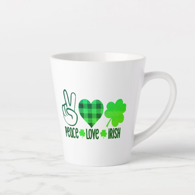 Peace Love Irish-60682 Latte Mug (Right)