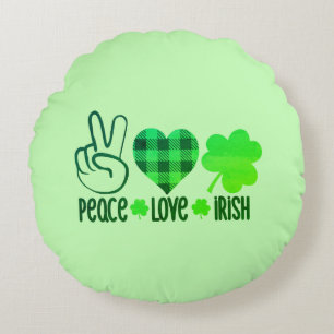 Peace Love Irish-66677 Round Cushion