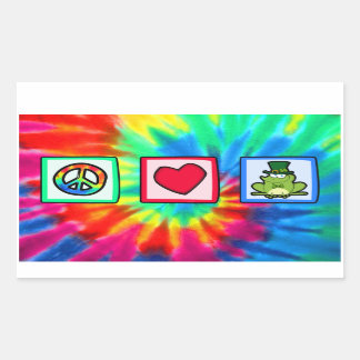 Peace, Love, Irish Frog Rectangular Sticker