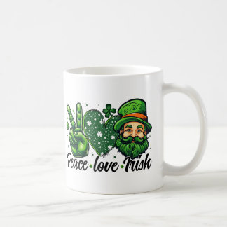 Peace Love Irish Mug - Perfect for St. Patrick's D