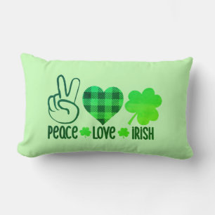 Peace Love Irish St. Patrick's Day Design-66677 Lumbar Cushion