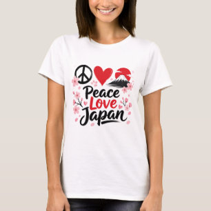 Peace Love Japan Gift for Japan Lovers T-Shirt
