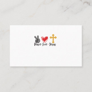 Peace Love Jesus cross-01 Business Card