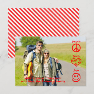 Peace, Love, Joy - 3x5 Christmas Card