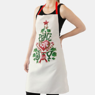 Peace Love Joy Christmas Apron