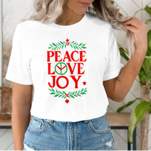 Peace Love Joy Christmas Festive Holiday T-Shirt