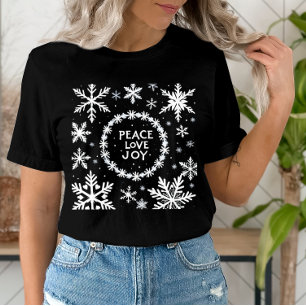 Peace Love Joy Christmas Festive T-Shirt