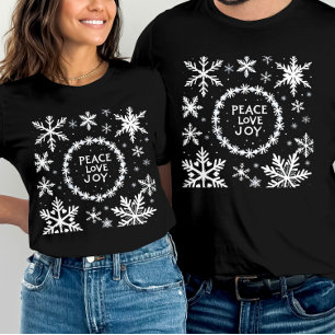 Peace Love Joy Christmas Festive T-Shirt